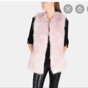 Armani exchange longline faux fur gilet vest